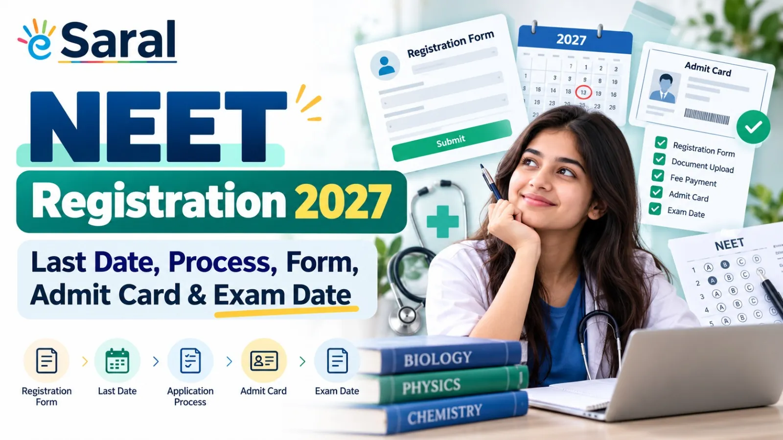 NEET Registration 2027: Last Date, Process, Form, Admit Card & Exam Date